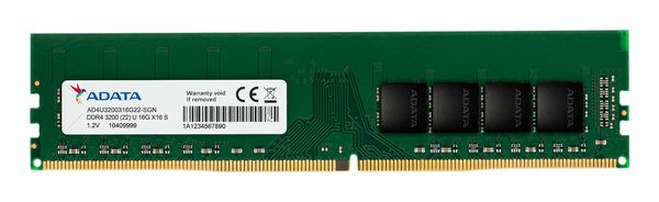 Оперативная память ADATA Premier, DDR4, 16GB (1x16GB), 3200MHz, CL22, DIMM