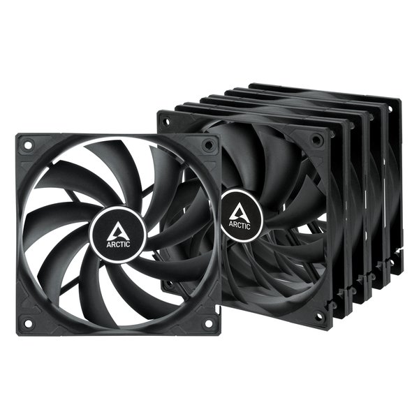 Комплект вентиляторов для корпуса Arctic F12 Value pack черный, 120 мм, 1350 об/мин, 22.5 дБ, 3 pin