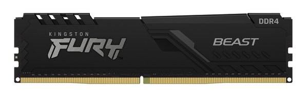 Оперативная память Kingston Fury Beast, DDR4, 16GB (1x16GB), 3200MHz, CL16, DIMM, с радиатором, черный