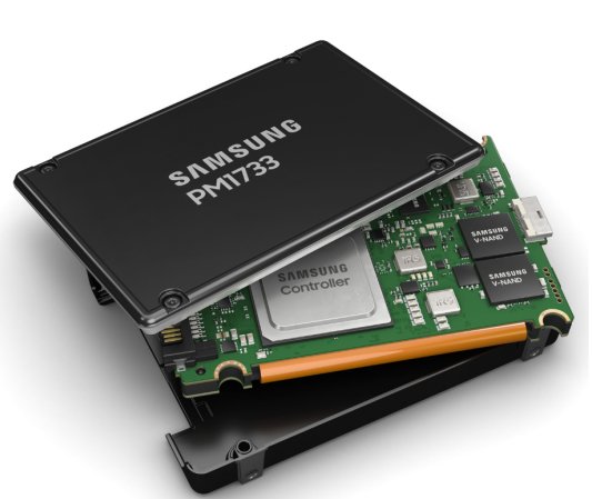 Накопитель SSD Samsung PM1733, 7.68Tb, U.2, NVMe, R/W 7000/3800