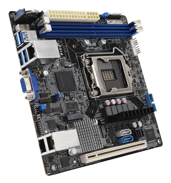 Материнская плата серверная ASUS P12R-I, LGA 1200, Intel C252, 2xDDR4, 6xSATA, 1xM.2, 1xPCI-E 4.0 x16, 2x1Gb LAN, 4xUSB-A 3.2 Gen 1, 1xVGA, COM-порт, Mini-ITX
