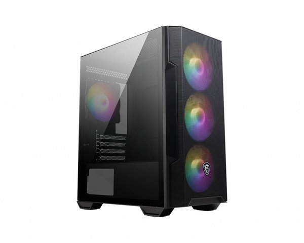 Компьютерный корпус MSI MAG FORGE M100R 1xUSB 3.0, 2xUSB 2.0, 4x120мм ARGB Fan, ARGB Control Board, Tempered Glass Window, Brown Box (932220)