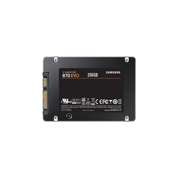 Накопитель SSD Samsung 870 EVO, 250Gb, SATA III, 2.5", R/W 560/530