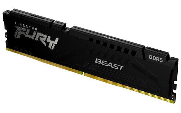 Оперативная память Kingston Fury Beast, DDR5, 8GB (1x8GB), 5600MHz, CL40, DIMM, с радиаторами, черный