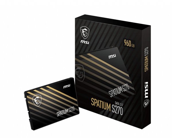 Накопитель SSD MSI SPATIUM S270, 240Gb, 2.5", SATA III, R/W 500/400