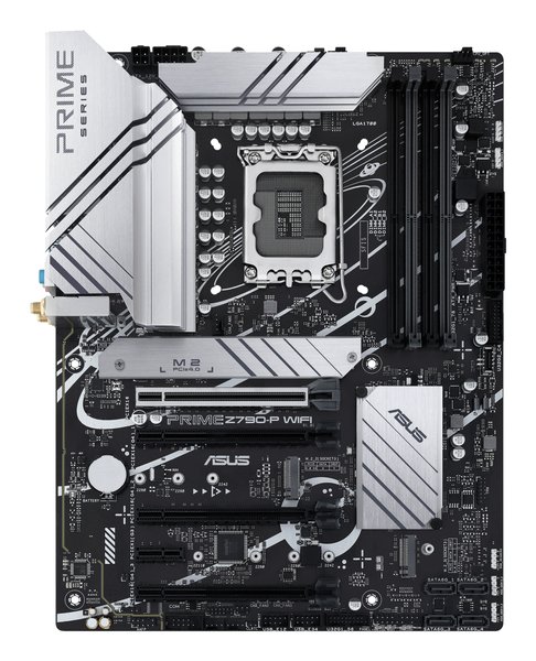 Материнская плата ASUS PRIME Z790-P WIFI, LGA 1700, Intel Z790, 4xDDR5, 4xSATA, 3xM.2 PCIe 4.0 x4, 1xPCIe 5.0 x16, 3xPCIe x4, 1xPCIe x1, 1xHDMI, 1xDP, 1xUSB-C 3.2 Gen 2, 1xUSB 3.2 Gen 2, 2xUSB 3.2 Gen 1, 4xUSB 2.0, 1x 2.5Gb LAN, 3x3.5 мм, 7.1, ATX