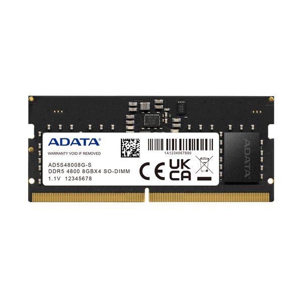 Оперативная память ADATA, DDR5, 8GB (1x8GB), 4800MHz, CL40, SO-DIMM