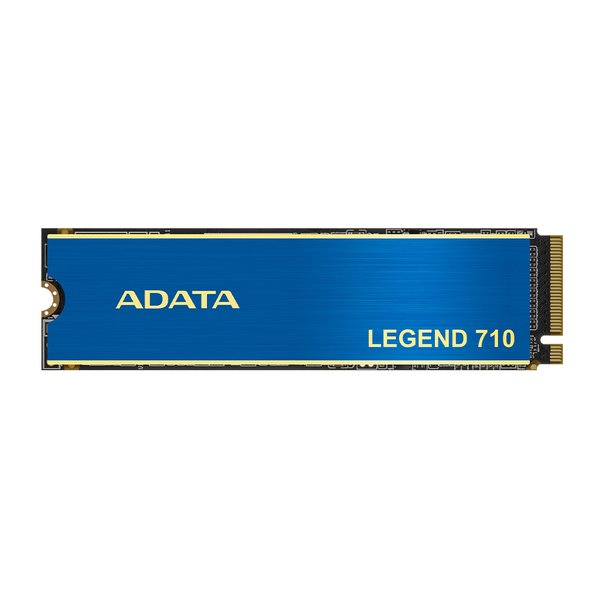 Накопитель SSD ADATA LEGEND 710, 256Gb, PCIe 3.0 x4, M.2 2280, NVMe, R/W 2100/1000, с радиатором
