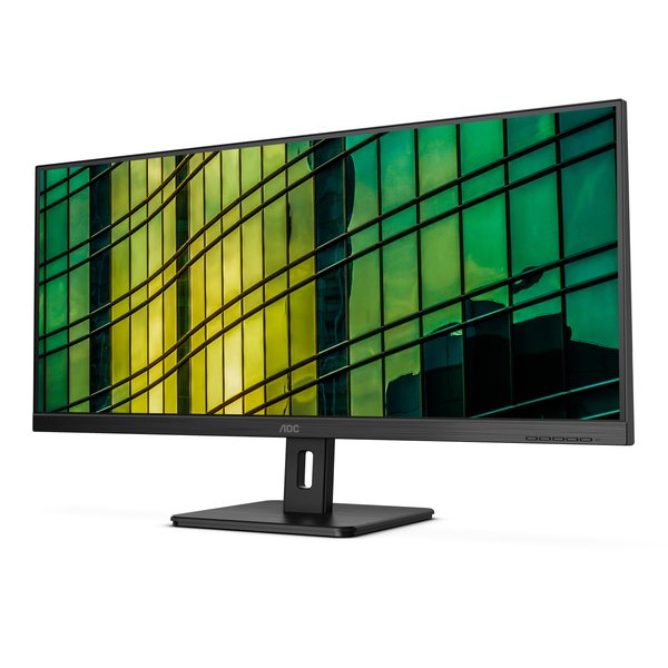 Монитор 34" AOC U34E2M VA 3440x1440, 100 Гц, 4 мс, 21:9, 300 кд/м2, 2xHDMI, 1xDP, 1x3.5 мм, черный