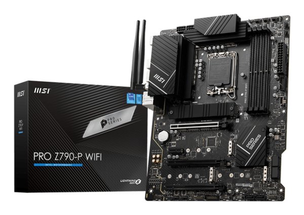 Материнская плата MSI PRO Z790-P WIFI, LGA 1700, Intel Z790, 4xDDR5, 6xSATA, 4xM.2, 1xPCIe 5.0 x16, 1xPCIe 4.0 x16, 1xPCIe 3.0 x16, 1xPCIe x1, 1xHDMI, 1xDP, 1x2.5Gb LAN, 4xUSB-A 2.0, 2xUSB-A 3.2 Gen 1, 1xUSB-A 3.2 Gen 2, 1xUSB-C 3.2 Gen 2x2, 6x3.5мм, 7.1, ATX