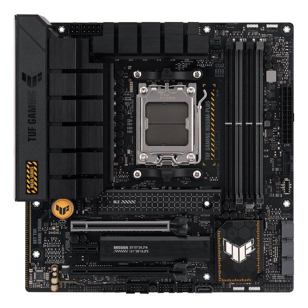 Материнская плата ASUS TUF GAMING B650M-PLUS, AM5, AMD B650, 4xDDR5, 4xSATA, 2xM.2, 1xPCIe 4.0 x16, 1xPCIe 4.0 x4, 1xDP, 1xHDMI, 1x 2.5Gb LAN, 4xUSB-A 3.2 Gen 2, 1xUSB-A 3.2 Gen 1, 1xUSB-C 3.2 Gen 2x2, 5x3.5 мм, 7.1, mATX