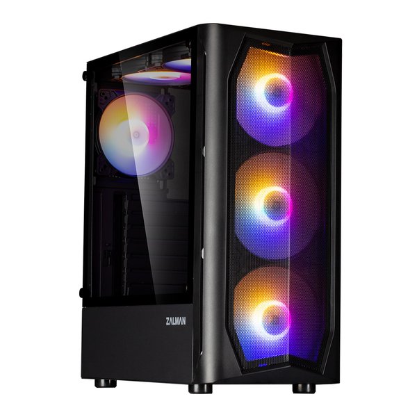 Компьютерный корпус MidiTower Zalman N4 black (ATX,Window, 6xRGb fan, USB 2.0 x2, USB 3.0x1, без БП) (N4 rev.1)