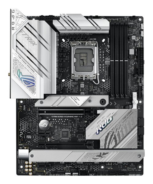 Материнская плата ASUS ROG STRIX B760-A GAMING WIFI, LGA 1700, Intel B760, 4xDDR5, 4xSATA, 3xM.2, 1xPCIe 5.0 x16, 1xPCIe 3.0 x4, 1xHDMI, 1xDP, 1x 2.5Gb LAN, 1xUSB-A 3.2 Gen 2, 2xUSB-A 3.2 Gen 1, 4xUSB 2.0, 5x3.5 мм, 7.1, Standard-ATX