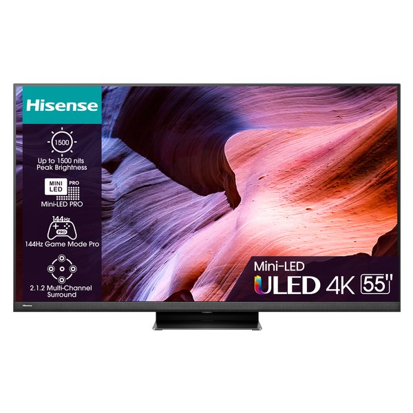 Телевизор Hisense 55" 55U8KQ черный Mini-Led UHD 120Hz Smart TV