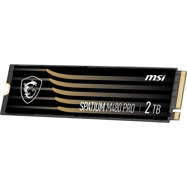 Накопитель SSD MSI SPATIUM M480 PRO, 2Tb, M.2 2280, PCIe 4.0 x4, NVMe, R/W 7400/7000