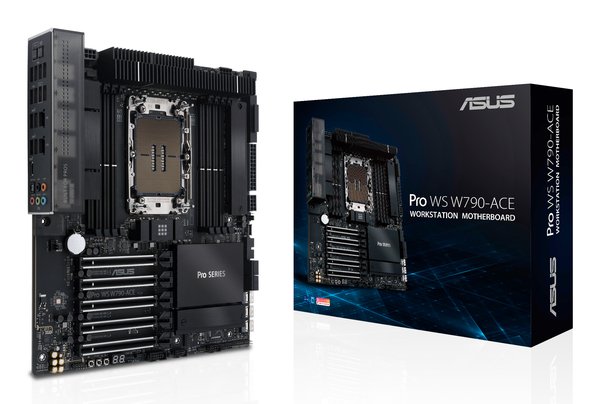 Материнская плата серверная ASUS Pro WS W790-ACE, LGA 4677, Intel W790, 8xDDR5, 4xSATA, 2xM.2, 5xPCIe 5.0 x16, 1xLAN 2.5Gb, 1xLAN 10Gb, 2xUSB 2.0 (9 pin), 1xUSB 3.2 Gen 1 (19 pin), 1xUSB 3.2 Gen 2x2 Type-C, 3.5 мм x5, SSI-CEB