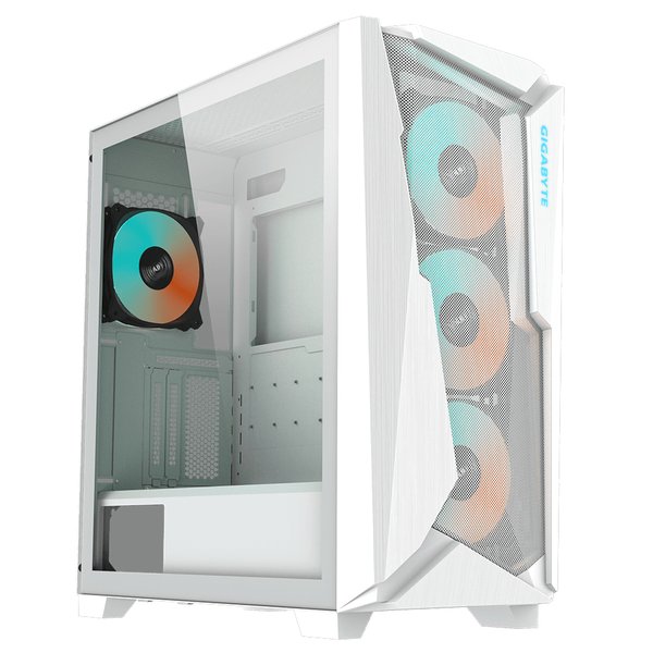 Компьютерный корпус Gigabyte C301 Glass White MidTower, ATX, USB-C x1, USB 3.0 x2, Audio I/O, GPU:400мм, Black, TG