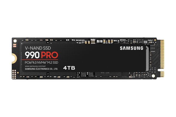 Накопитель SSD Samsung 990 PRO, 4Tb, PCIe 4.0 x4, M.2 2280, NVMe, R/W 7450/6900
