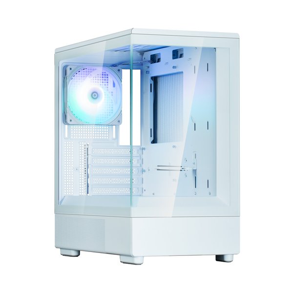 Компьютерный корпус ZALMAN P10, MATX, белый, WINDOW, 2x3.5", 3x2.5", 1xUSB TYPE-C, 1xUSB 3.0, REAR 1x120мм ARGb