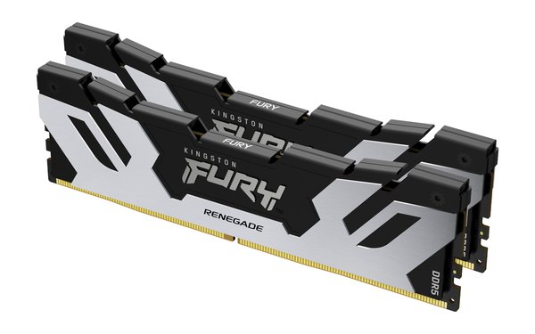 Оперативная память Kingston Fury Renegade, DDR5, 96Gb (2x48GB), 6000MHz, CL32, DIMM, с радиаторами, серебристый/черный