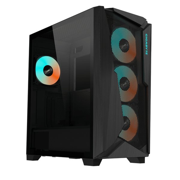 Компьютерный корпус Gigabyte C301G черный без БП ATX 4x120мм 4x140мм 2xUSB 3.0 audio bott PSU