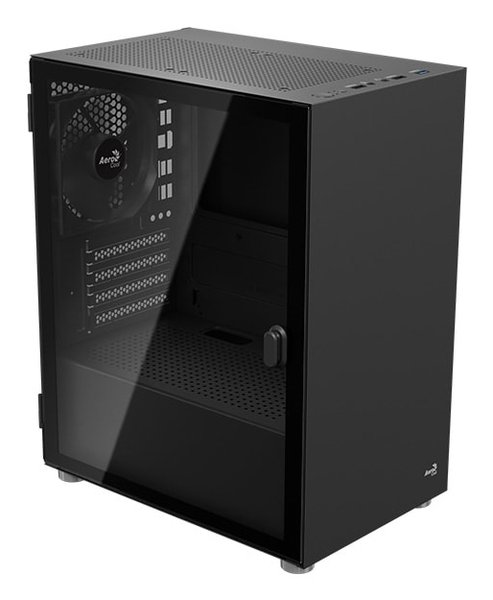 Компьютерный корпус Aerocool/Formula CS-111-G-BK-v1 (mATX, 0.5мм, стекло, USB 3.0 x1, USB 2.0 x2, 1x 12cm Black Fan)