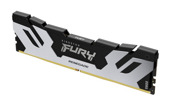 Оперативная память Kingston Fury Renegade, DDR5, 48Gb (1x48Gb), 6400MHz, CL32, DIMM, с радиатором, серебристый/черный