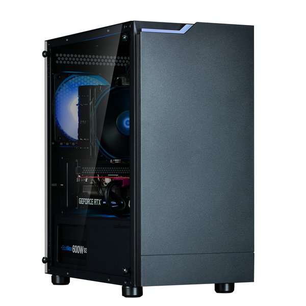 Компьютерный корпус ZALMAN T4 PLUS, MATX, черный, WINDOW, 1 x Combo (3.5'' or 2.5''), 1x3.5'', 2x2.5", 1xUSB 2.0, 2xUSB 3.0, REAR 1x120мм ARGb