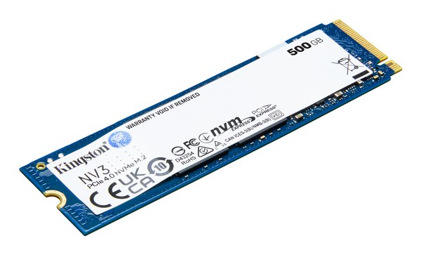 Накопитель SSD Kingston NV3, 500Gb, M.2 2280, PCIe 4.0 x4, NVMe, R/W 5000/3000