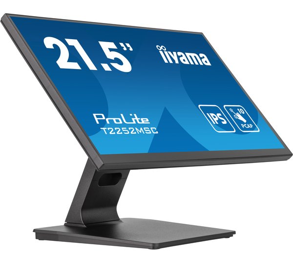 Монитор 21.5" Iiyama ProLite T2252MSC-B2 IPS 1920x1080, 60 Гц, 5 мс, 16:9, 250 кд/м2, 1хHDMI, 1хDP, 2xUSB, черный