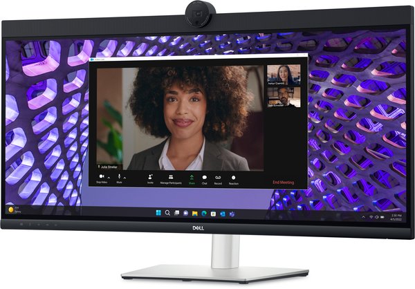 Монитор 34" Dell P3424WEB IPS 3440x1440, 60 Гц, 5 мс, 21:9, 300 кд/м2, 1xHDMI, 1хDP, 2хUSB-C, RJ-45, 1x3.5 мм, черный/серебристый