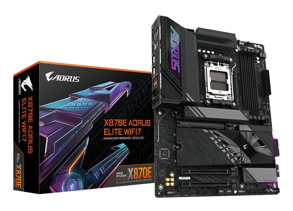 Материнская плата Gigabyte X870 A ELITE WIFI7, AM5, AMD X870, 4xDDR5, 4xSATA, 4xM.2, 1xPCI-E 5.0 x16, 1xPCI-E 4.0 x4, 1xPCI-E 3.0 x2, 1xHDMI, 1x 2.5Gb LAN, 4xUSB-A 3.2 Gen 1, 2xUSB-A 3.2 Gen 2, 4xUSB-A 2.0, 2xUSB-C 4.0, 2x3.5 мм, 7.1, ATX