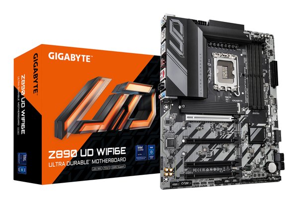 Материнская плата Gigabyte Z890 UD WIFI6E, LGA 1851, Intel Z890, 4xDDR5, 4xSATA, 3xM.2, 1xPCIe 5.0 x16, 2xPCIe 4.0 x4, 1xPCIe 4.0 x1, 1xDP, 1xUSB-C, 1x 2.5Gb LAN, 4xUSB-A 3.2 Gen 1, 1xUSB-A 3.2 Gen 2, 4xUSB-A 2.0, 1xUSB4, 3x3.5 мм, 7.1, ATX