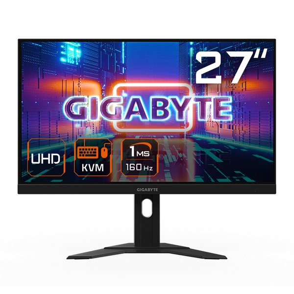 Монитор 27" Gigabyte M27U IPS 3840x2160, 160 Гц, 1 мс, 16:9, 400 кд/м², 2xHDMI, 1xDP, 4xUSB, черный