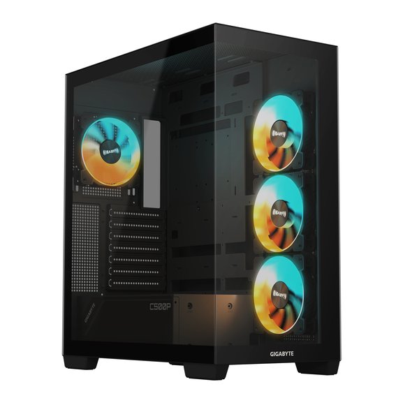 Компьютерный корпус Gigabyte Gb-C500P ST черный без БП ATX 3x120мм 6x140мм 2xUSB 3.0 1xUSB3.1 audio bott PSU