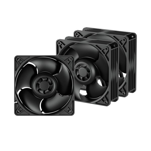 Комплект вентиляторов для корпуса Arctic S12038-4K 3 Pack черный, 120 мм, 4000 об/мин, 4 pin