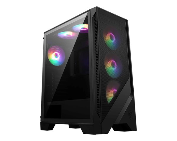 Компьютерный корпус MSI MAG FORGE 120A Mid-Tower, ATX, 2xUSB 3.2, Audio I/O, 6x120мм autoRGb Fan PWM RGb PWM Control Board, Tempered Glass Window