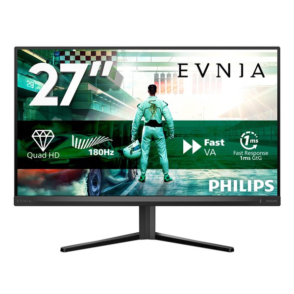 Монитор 27" Philips 27M2N3500NL VA 2560x1440, 180 Гц, 1 мс, 16:9, 300 кд/м², 2xHDMI, 1xDP, 1x3.5 мм, черный