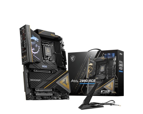 Материнская плата MSI MEG Z890 ACE, LGA 1851, Intel Z890, 4xDDR5, 4xSATA, 5xM.2, 1xPCIe 5.0 x16, 1xPCIe 5.0 x8, 1xPCIe 4.0 x4, 1xHDMI, 1x 10Gb LAN, 11xUSB-A 3.2 Gen 2, 2xUSB-C 3.2 Gen 2, 2xThunderbolt 4, 2x3.5 мм, 7.1, ATX