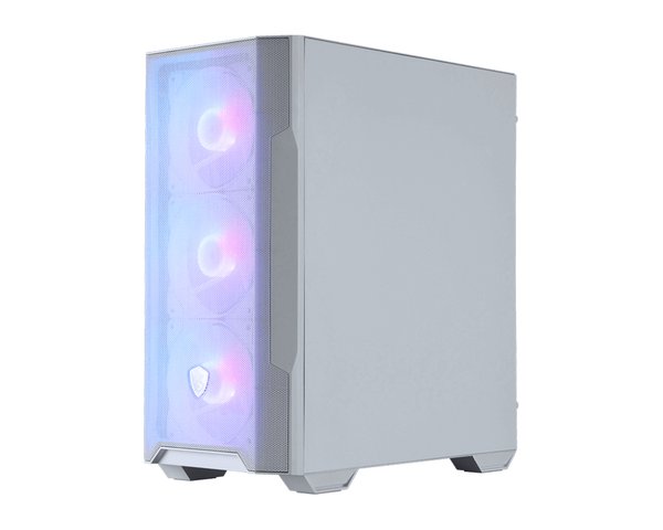 Компьютерный корпус MSI MAG FORGE M100R WHITE Mini-Tower, MATX, 1xUSB 3.0, 2xUSB 2.0, 4x120мм ARGb Fan, ARGb Control Board, Tempered Glass Window, Brown Box (932220)