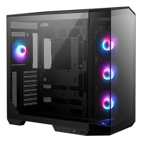 Компьютерный корпус MSI MAG Pano 100R PZ, Mid Tower, ATX, 2xUSB 3.2 Gen 1, 1xUSB 3.2 Gen2 Type-C, 3x120мм ARGb Reverse Blade Fan, 1x120мм ARGb Fan, ARGb+PWM Control Board,Tempered Glass Window, Brown Box