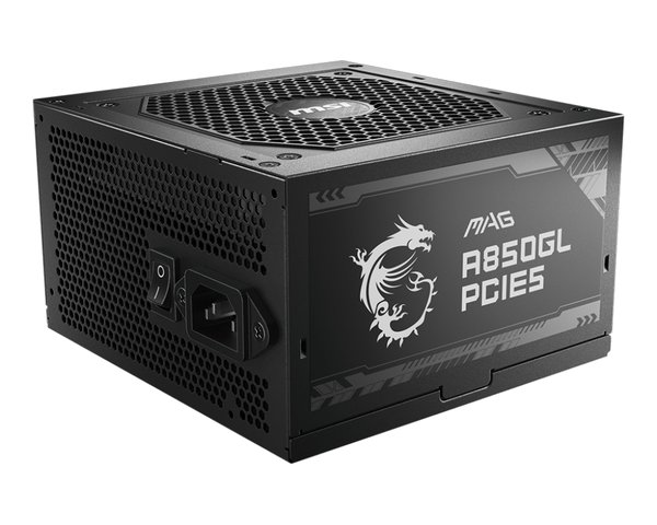 Блок питания MSI MAG A850GL PCIE5 WHITE, 850W, 80 PLUS Gold, полностью модульный, ATX 3.0, PCIE5, RTL белый