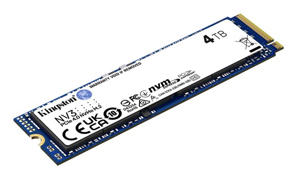 Накопитель SSD Kingston NV3, 4000Gb, M.2 2280, PCIe 4.0 x4, NVMe, R/W 6000/5000
