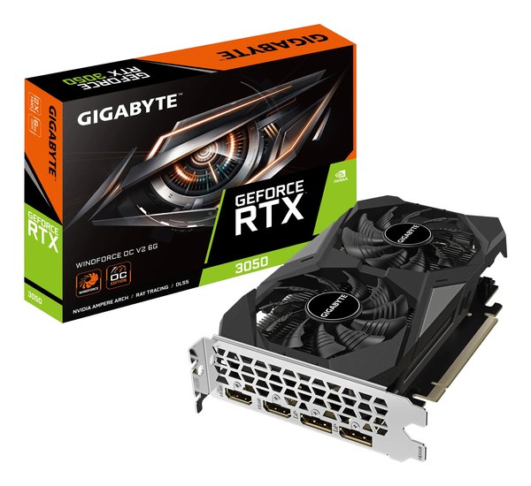 Видеокарта Gigabyte GV-N3050WF2OCV2-6GD PCI-E 4.0 96bit GDDR6 1470/14000 HDMIx2 DPx2 HDCP Ret