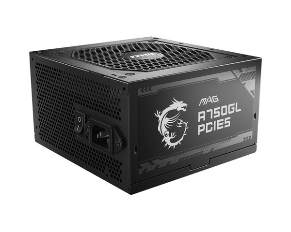 Блок питания MSI ATX 750W MAG A750GL PCIE5 Gen.5 80 PLUS gold (20+4pin) APFC 120мм fan 8xSATA Cab Manag RTL