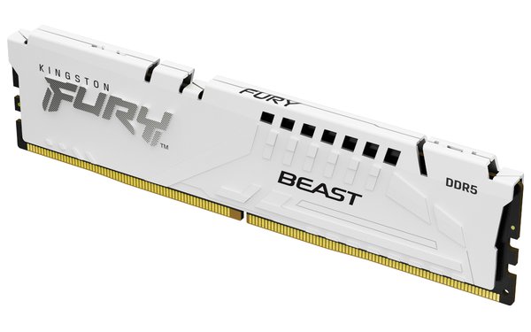 Оперативная память Kingston Fury Beast EXPO, DDR5, 32Gb (1x32 GB), 6000 MHz, CL30, радиатор, белый