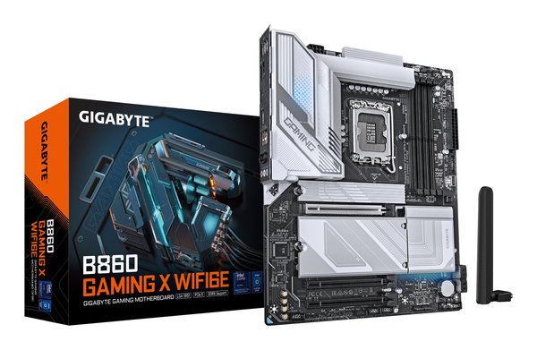 Материнская плата Gigabyte B860 GAMING X WIFI6E, LGA 1851, Intel B860, 4xDDR5, 4xSATA, 3xM.2, 1xPCIe 5.0 x16, 1xPCIe 4.0 x16, 2xUSB 3.2 Gen 1, 1xUSB 3.2 Gen 2, 1xUSB 4.0 Type-C, 1x 2.5Gb LAN, 3x3.5 мм, 7.1, ATX