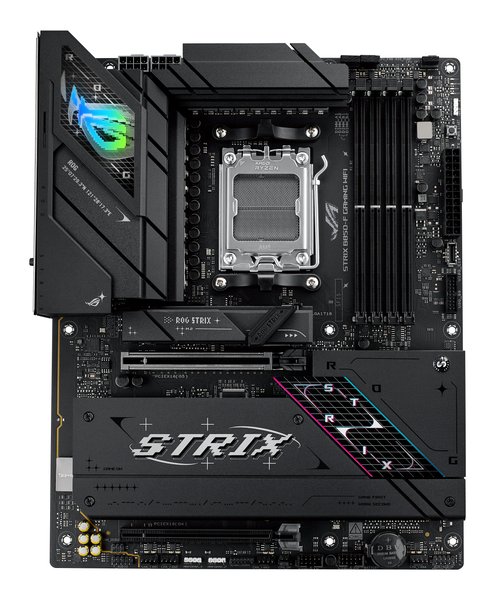 Материнская плата ASUS ROG STRIX B850-F GAMING WIFI, AM5, AMD B850, 4xDDR5, 2xSATA, 4xM.2, 1xPCIe 5.0 x16, 1xPCIe 4.0 x16, 1xPCIe x4, 1xDP, 1xHDMI, 1x2.5Gb LAN, 1xUSB-C 20Gbps, 1xUSB-C 10Gbps, 3xUSB-A 10Gbps, 4xUSB 5Gbps, 4xUSB 2.0, 3x3.5 мм, 7.1, ATX