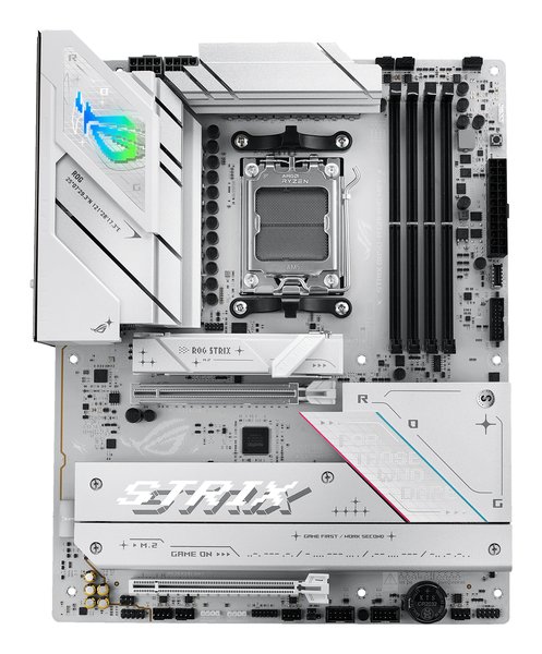 Материнская плата ASUS ROG STRIX B850-A GAMING WIFI, AM5, AMD B850, 4xDDR5, 2xSATA, 4xM.2, 1xPCIe 5.0 x16, 1xPCIe 4.0 x16, 1xPCIe x4, 1xDP, 1xHDMI, 1x2.5Gb LAN, 1xUSB-C 20Gbps, 1xUSB-C 10Gbps, 2xUSB-A 10Gbps, 4xUSB 5Gbps, 2xUSB-A 2.0, 3x3.5 мм, 7.1, ATX