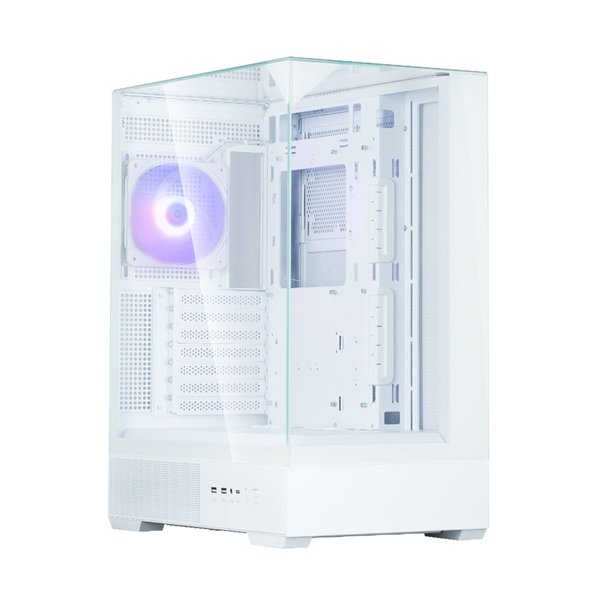 Компьютерный корпус ZALMAN P40 Prism, ATX, белый, WINDOW, 2x3.5", 3x2.5", 1xUSB TYPE-C, 2xUSB 3.0, REAR 1x120мм ARGb